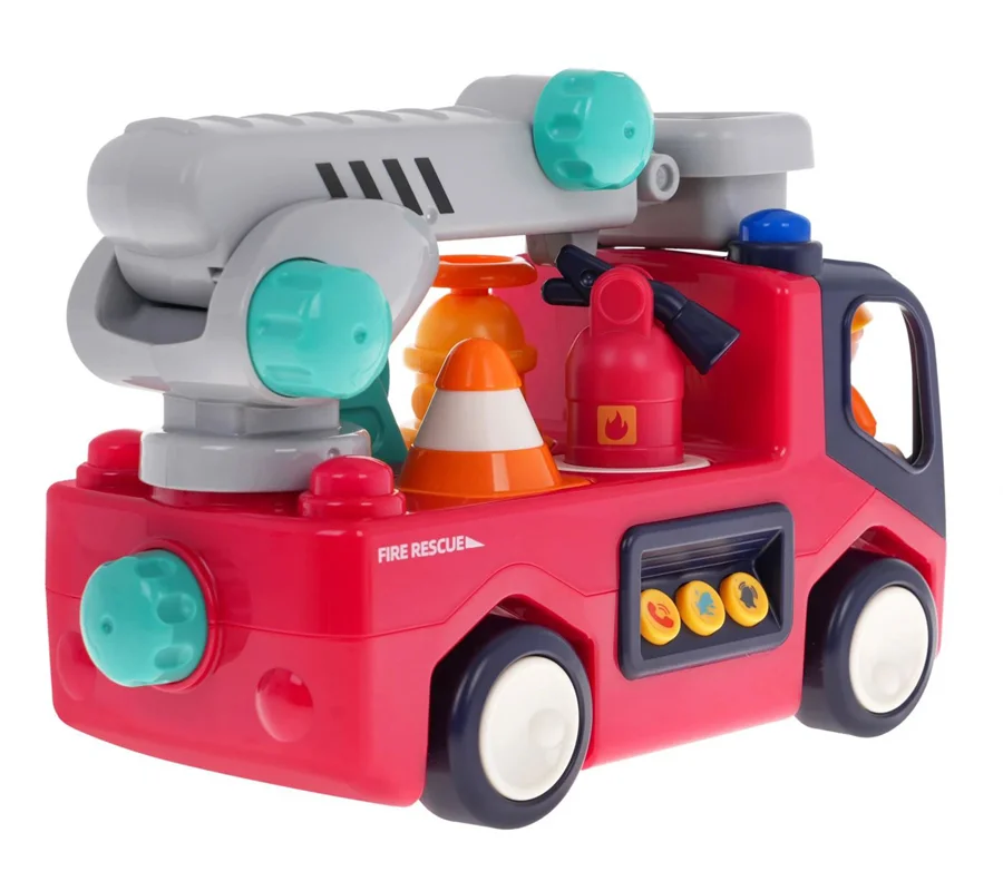 خرید اسباب بازی هولا تویز هولی تویز هالی تویز «ماشین آتش نشانی موزیکال» Hola Toys Early Learning Fire Engine A9998