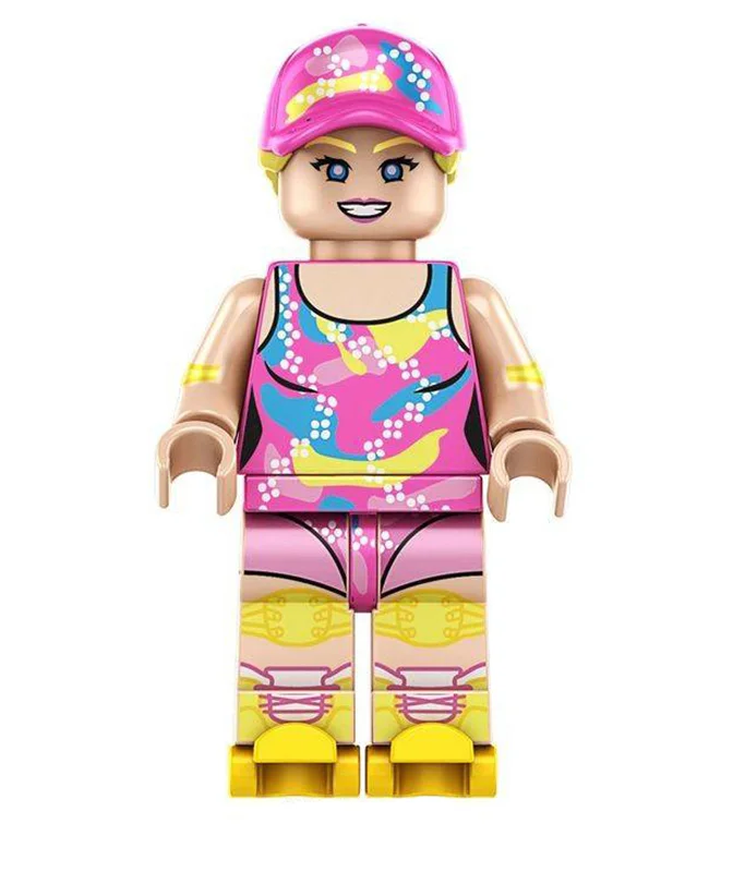 لگو «باربی آستین حلقه ای» خرید آدمک لگویی فله مینی فیگور لگویی  Kopf Minifigures Lego Movies and TV Barbie KF3013