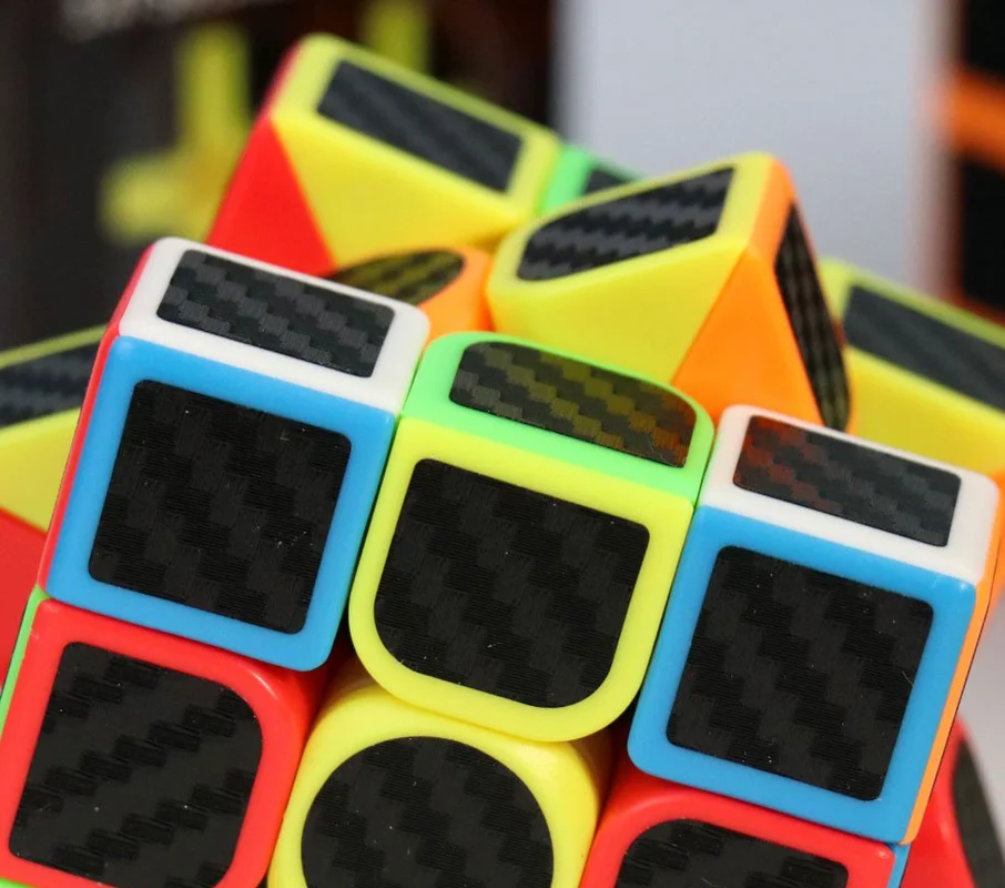 خرید مکعب روبیک مویو «3x3 مویو میلانگ کربنی»  Rubik Magic Cube MoYo Mei long carbon - 3x3