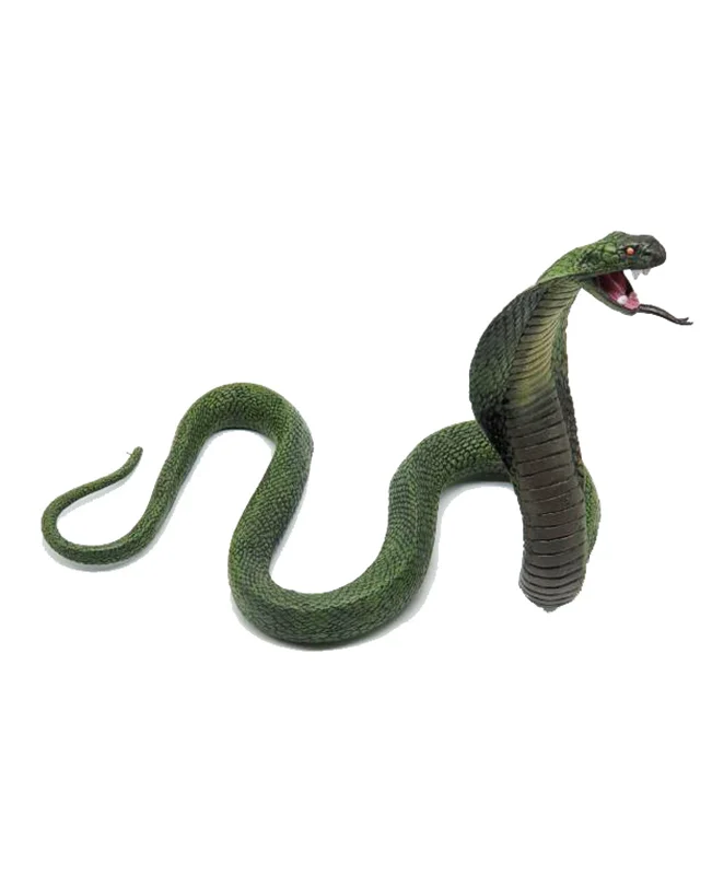 خرید فیگور حیوان وحشی «مار کبری» فیگور مدل واقعی حیوانات، مجسمه حیوان، مدل شبیه سازی شده حیوان Animal Paradise Cobra Snake Simulation Model Wild Animals Figure PL127-1787
