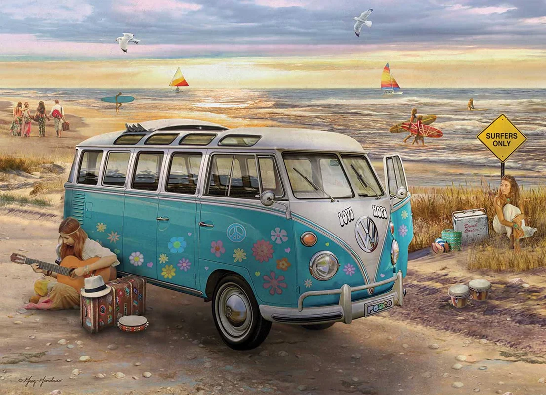 پازل یوروگرافیک 1000 تکه «اتوبوس عشق و امید» Eurographics Puzzle The Love & Hope VW Bus 1000 pieces 6000-5310