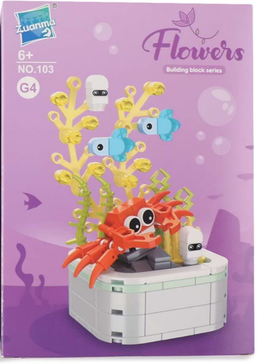 لگو گل و خرچنگ Building Block Flowers Crab 103G4