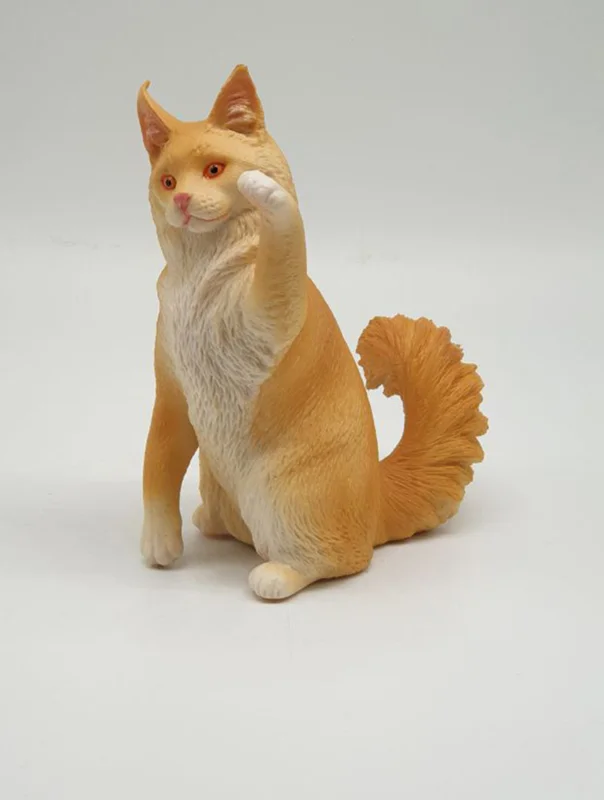 خرید فیگور حیوان وحشی فیگور «گربه نژاد مین کوون» فیگور مدل واقعی حیوانات، مجسمه حیوان، مدل شبیه سازی شده حیوان Maine Coon Cat Simulation Model Animals Figure PL127-1835