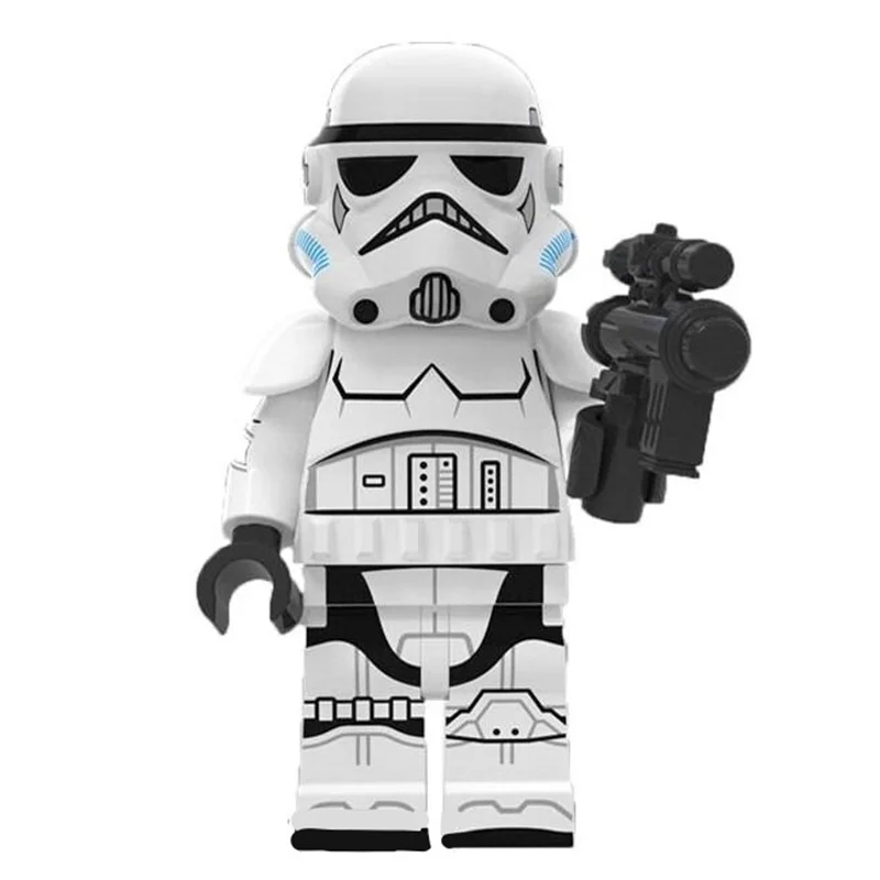 نمای جلو مینی فیگور استورمتروپر با جزئیات کامل لباس سفید