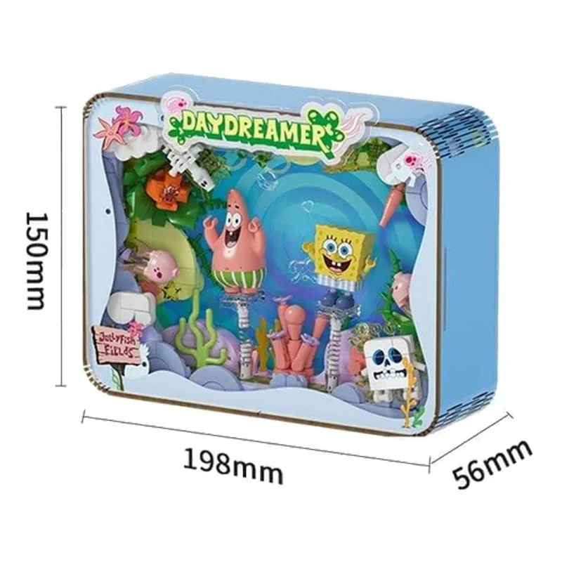 نمای مورب از لگو مهمانی زیر دریا باب اسفنجی و پاتریک با نمایش ابعاد