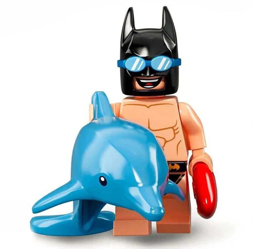 آدمک لگویی فله مینی فیگور لگویی «شنای بتمن با دلفین» Pogo DC Superhero Series Minifigure alfred pennyworth PG-411Pogo DC Superhero Series Minifigure batman swim with dolphin PG-409