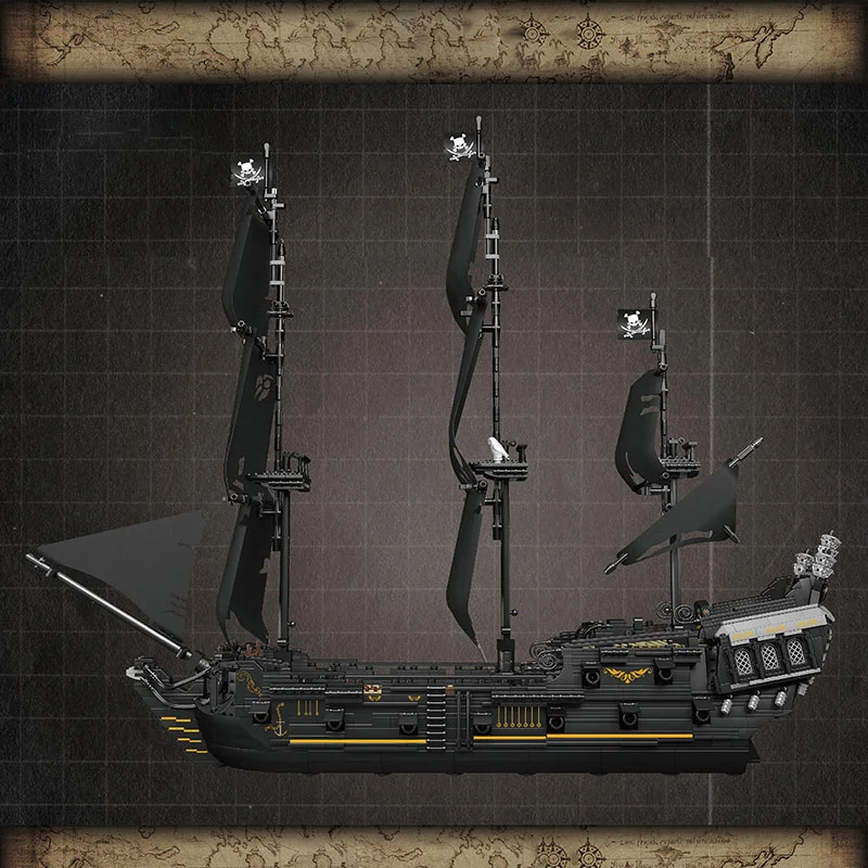 تصویر نزدیک از جزئیات دکلها و بادبانهای کشتی MOULD KING 13111