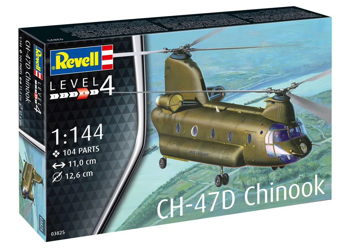 کیت مدل سازی ریول Revell «هلی کوپتر CH-47D شینوک» هلی کوپتر  مدل  Revell Model Set Assembly Kit CH-47D Chinook 1:144 63825