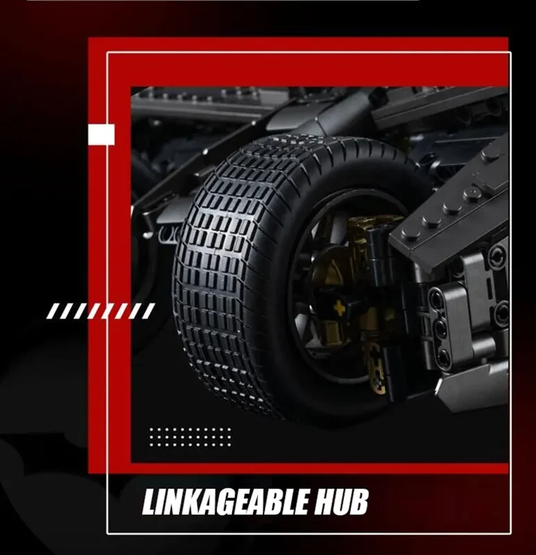 لگو بتمن رمبوم Batmobile چرخها و لاستیکها