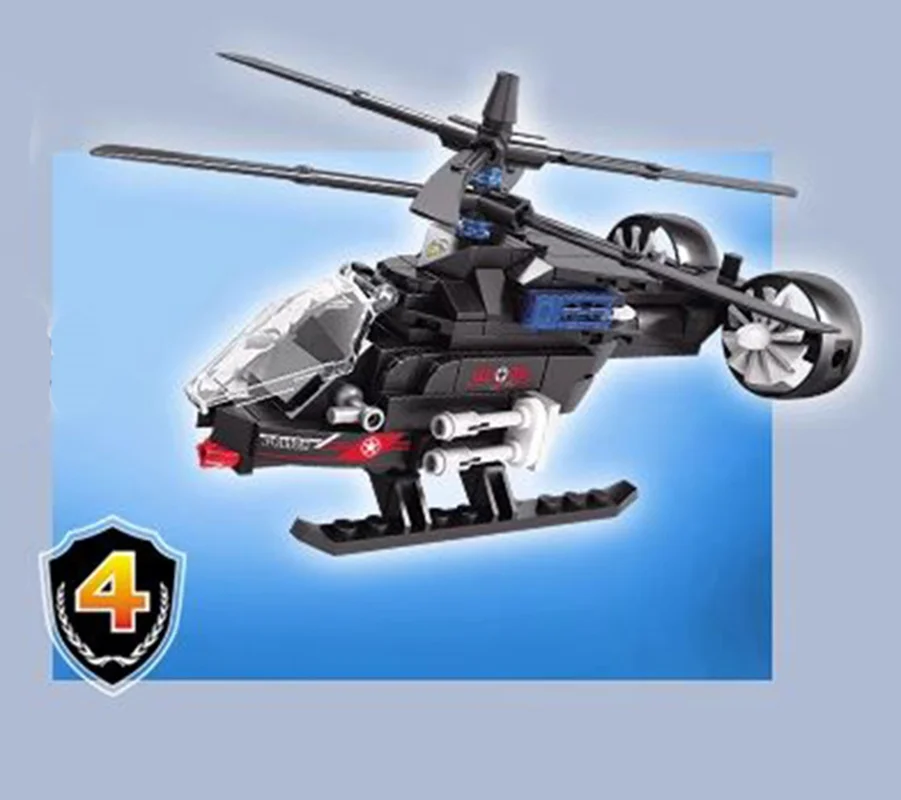 خرید لگو کازی «هلی کوپتر  نظامی جنگی» لگو  Kazi Blocks Swat Force Military Combat Helicopter KY67296-4