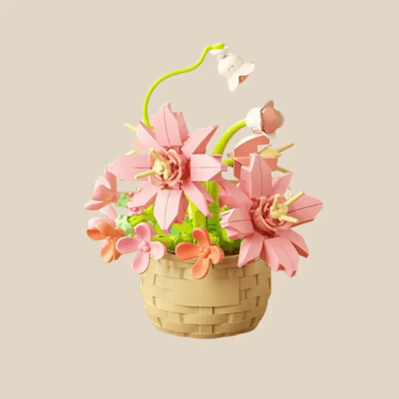 لگو سبد گل پتالین Basket Flower (Petalyn) M3080 مقیاس اندازه محصول ساخته شده