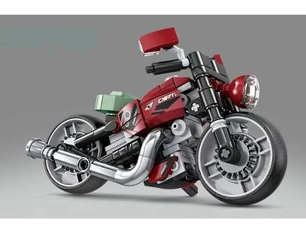 خرید لگو کازی «موتورسیکلت لاکچری دراگون امریکن» لگو  Kazi Blocks Model Team Project-D LUXURY AMERICAN DRAGON KY6151-4
