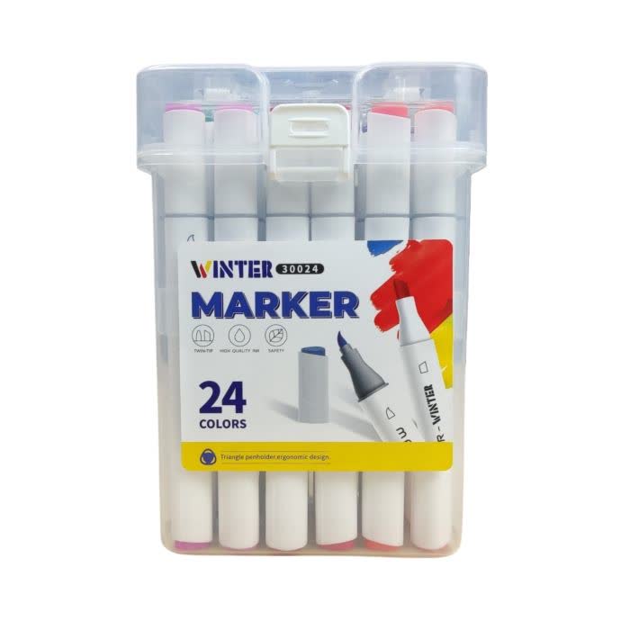ماژیک وینتر دو سر 24 رنگ Winter Marker 30024