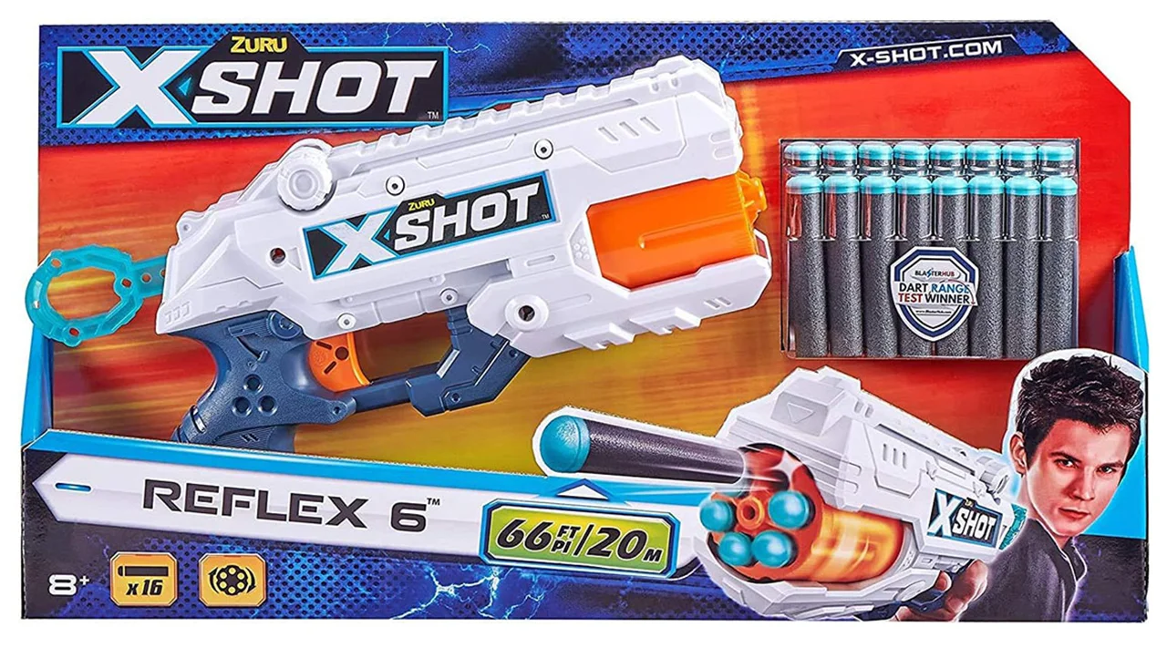 خرید تیر ابری زورو ایکس شات  بازخورد 6 «تیر ابری رفلکس 6»  Zuru X Shot Reflex 6  36433