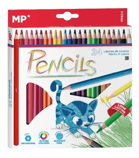 مداد رنگی شش ضلعی 24 رنگ Coloured Pencils PP804