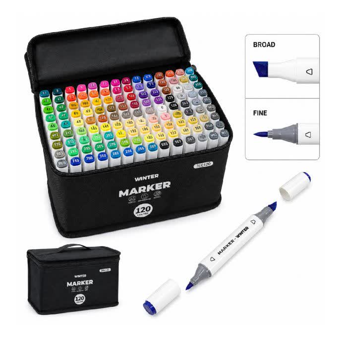 ماژیک وینتر دو سر 120 رنگ Winter Marker 300120