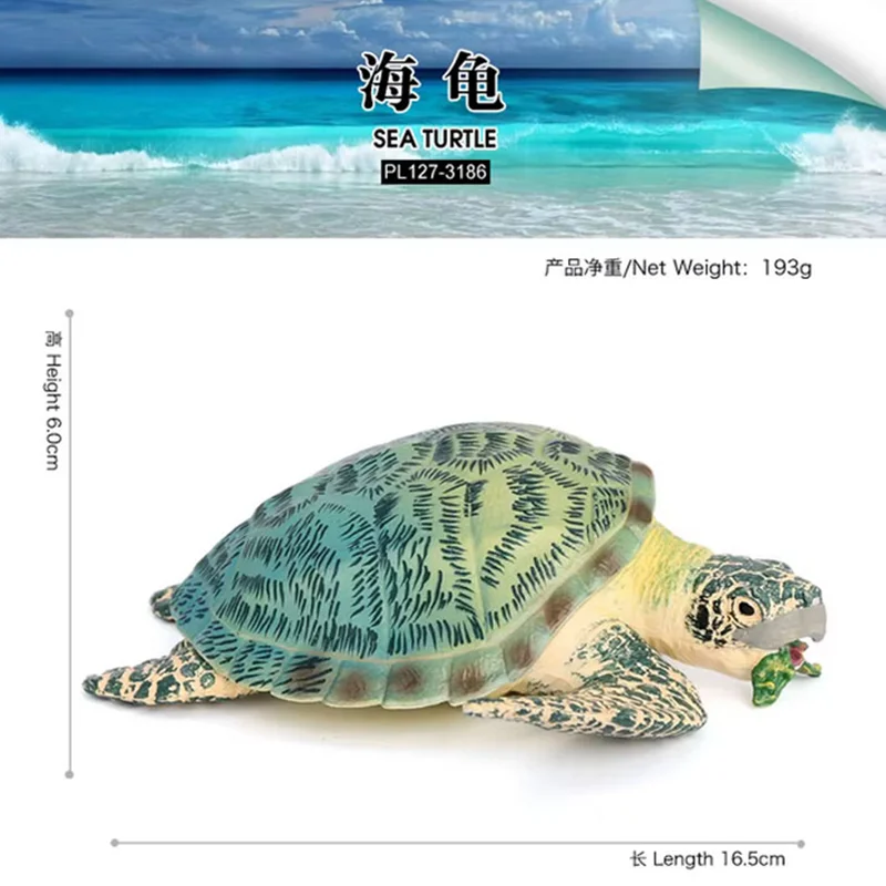 فیگور لاک پشت اقیانوسی Leatherback Tortoise Turtle نمای جانبی با کد و برند