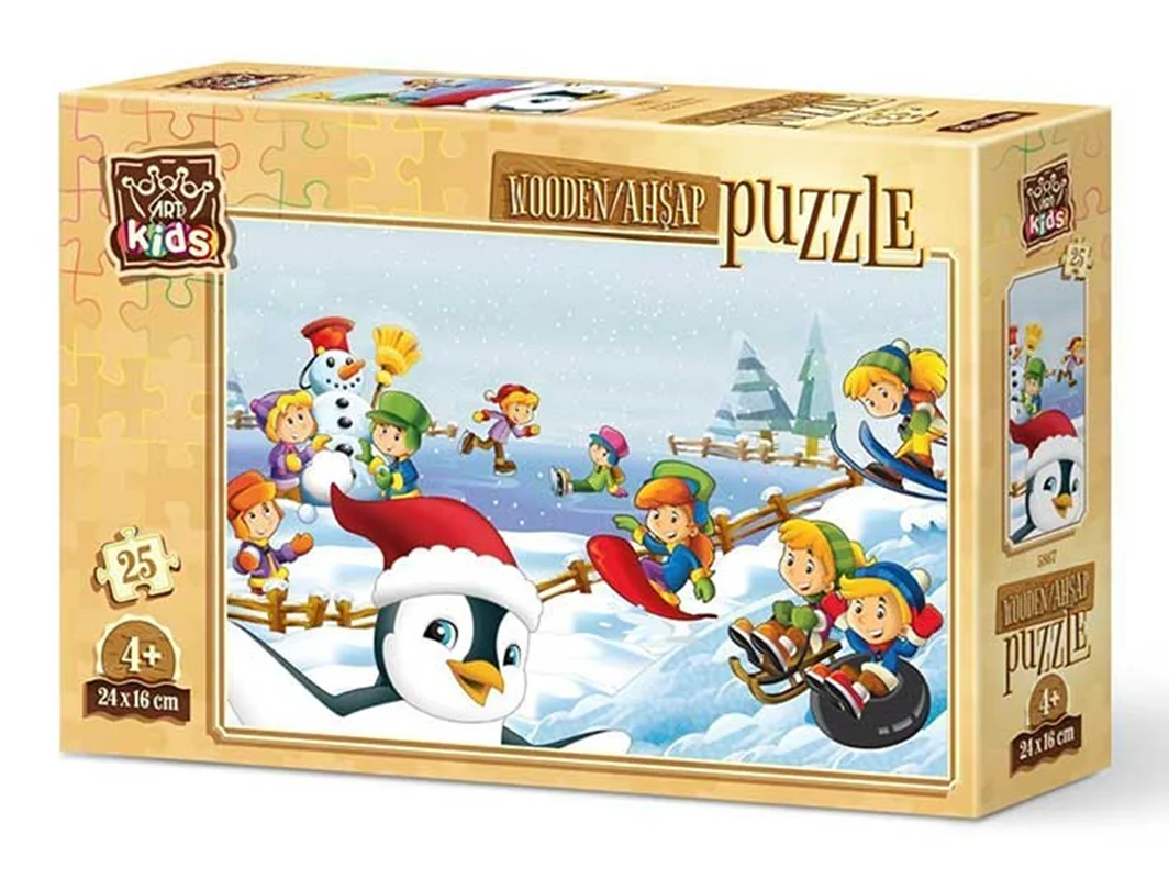 آرت پازل کودکان چوبی 25 تکه «ورزشکاران زمستانی»  Heidi Art Puzzle Kids Winter Athletes Wooden Puzzle 25 pcs 5867