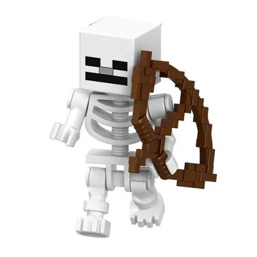 مینی فیگور لگو ماینکرفت اسکلتون با کمان Minecraft Skeleton