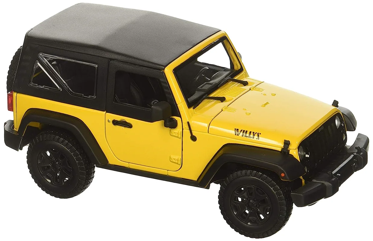خرید ماشین فلزی مایستو «جیپ رانگلر 2014» ماشین فلزی Maisto 2014 Jeep Willys Wrangler Yellow 31676