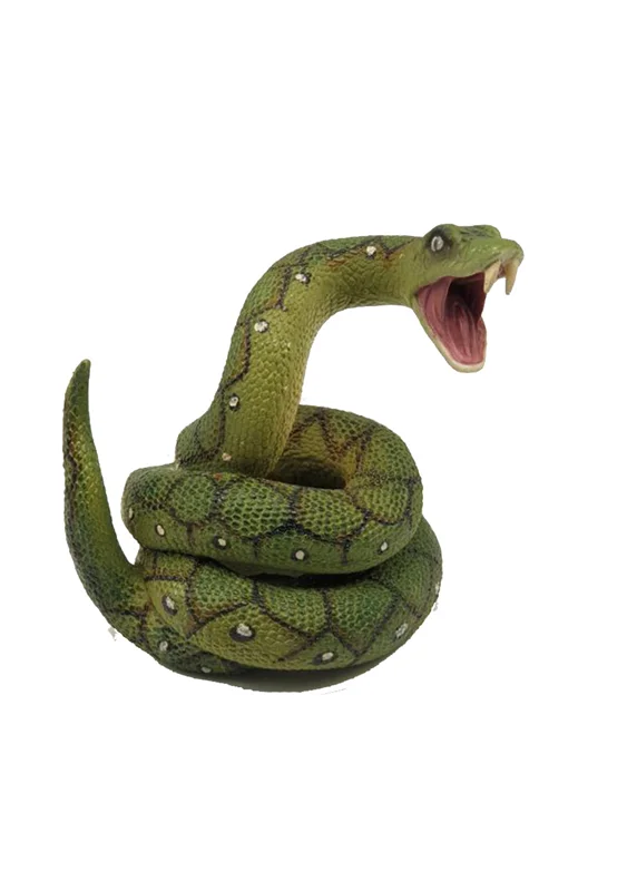 خرید فیگور حیوان وحشی «مار شبح وار دهان باز» فیگور مدل واقعی حیوانات، مجسمه حیوان، مدل شبیه سازی شده حیوان Animal Paradise Spooky Snake Simulation Model Animals Figure PL127-2625