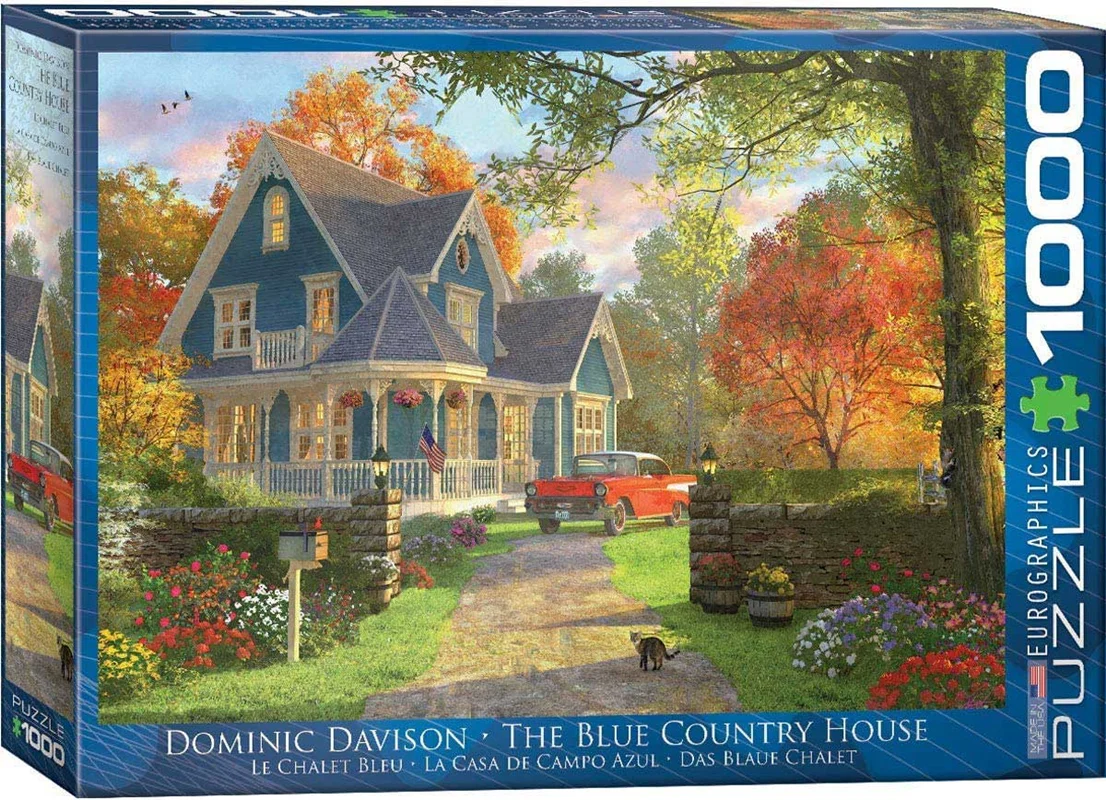 پازل یوروگرافیک 1000 تکه «خانه روستایی آبی» Eurographics Puzzle The Blue Country House 1000 pieces 6000-0978