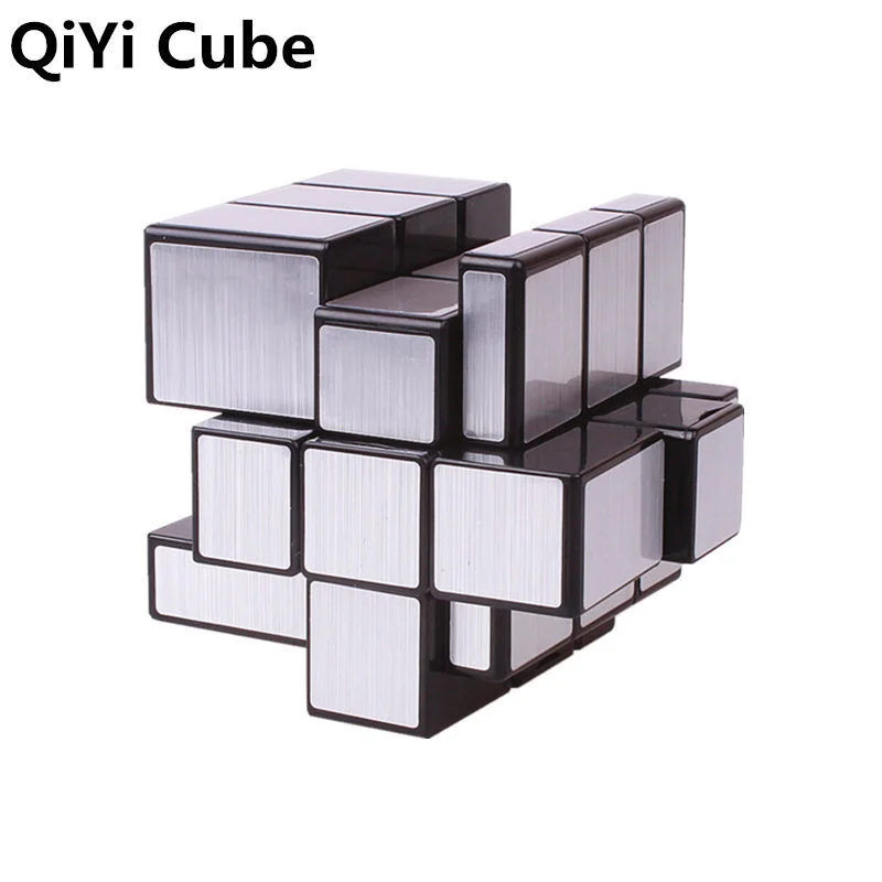 خرید مکعب روبیک آینه ای کای وای «حجمی 3×3 آینه ای نقره ای» Rubik Magic Speed Cube QiYi Mirrior silver Cube 3×3 EQY517