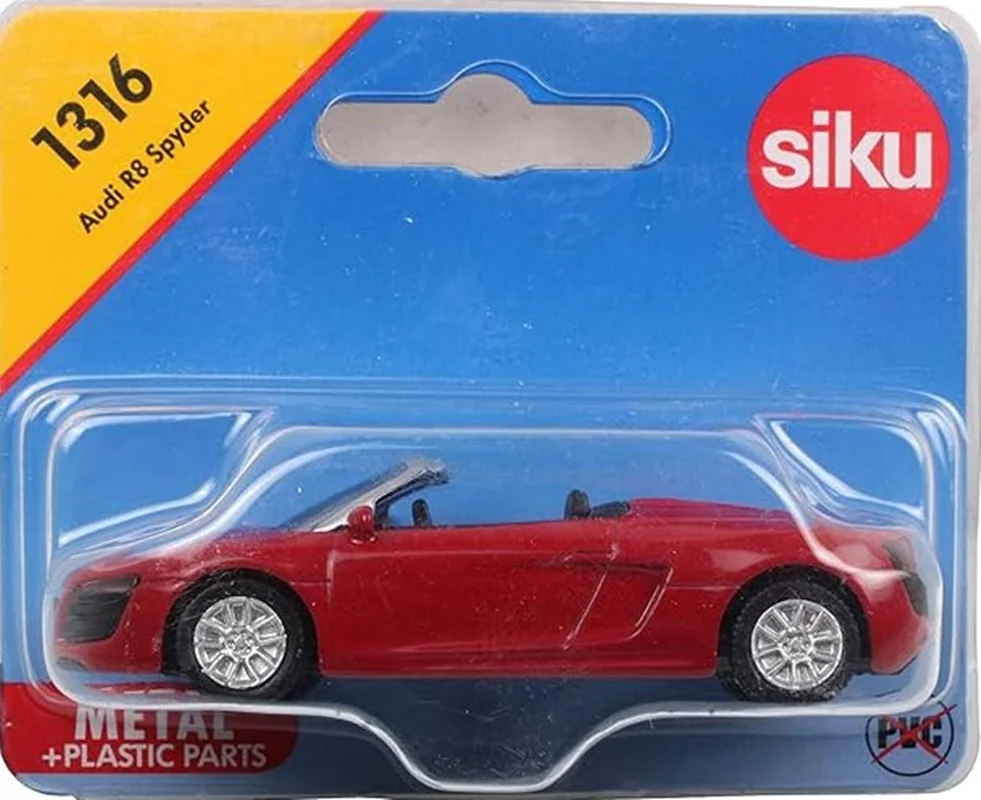 ماشین فلزی آئودی آر 8 اسپایدر Audi R8 Spyder مدل 1316 در بستهبندی Siku