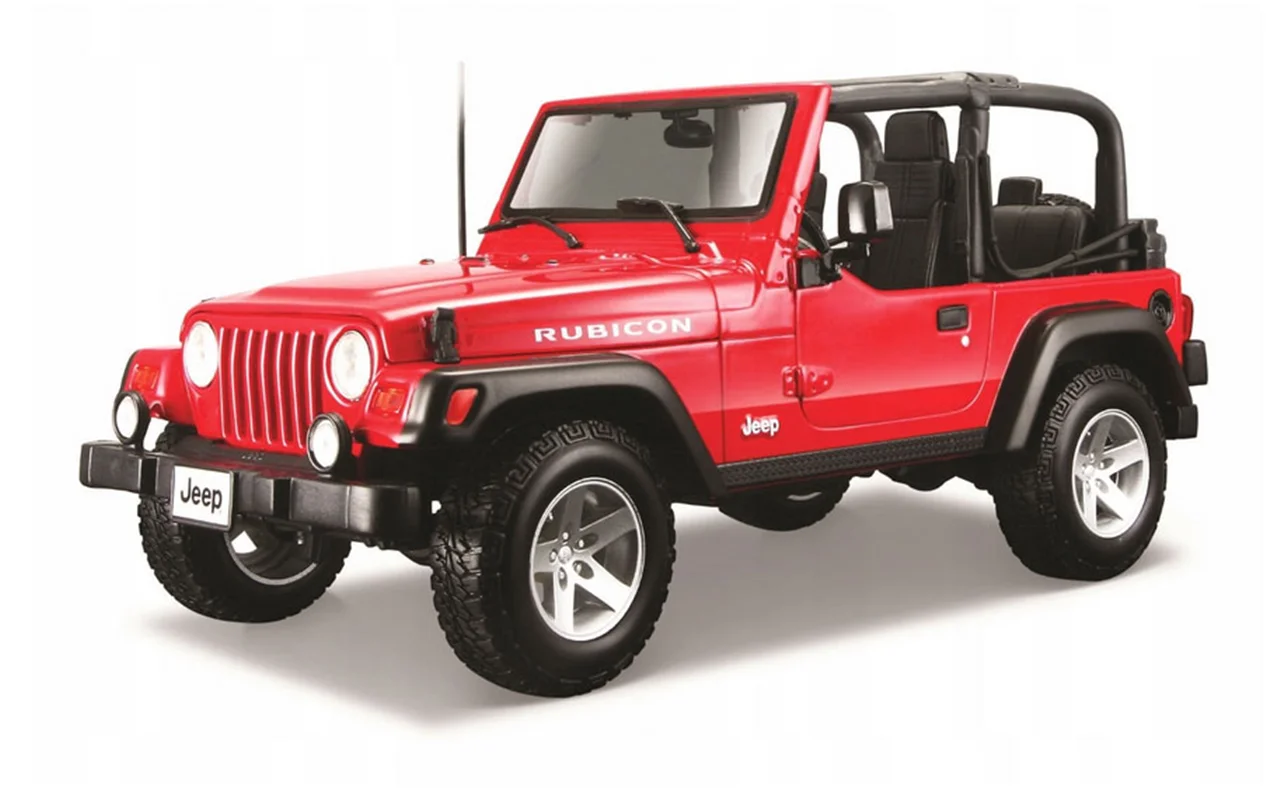 خرید ماشین فلزی مایستو «جیپ رانگلر 2004» ماشین فلزی Maisto 2004 Jeep Wrangler Rubicon Car, Red 31663