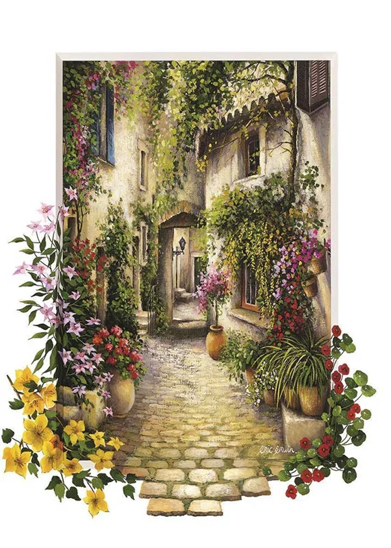 آرت پازل 500 تکه «در دهکده گل های کوچک» Heidi Art Puzzle In The Small Flower Village 1000 pcs 4189