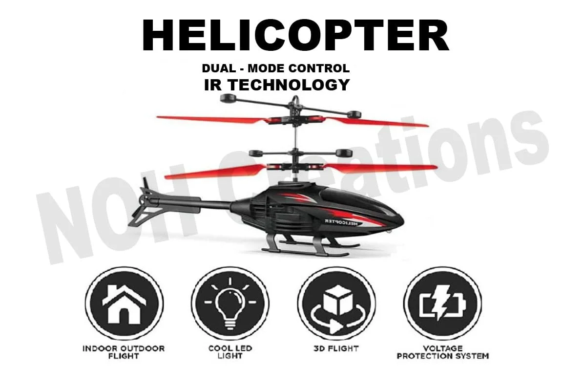 خرید اسباب بازی «هلی کوپتر کنترلی»  Helicopter with Radio Remote Control and Hand Sensor 1804R