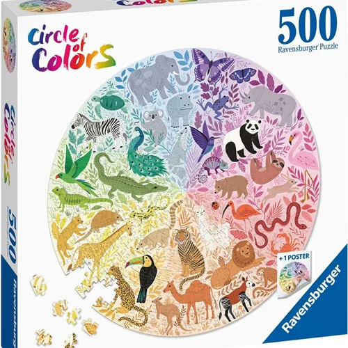 پازل رونزبرگر 500 تکه «دایره رنگی حیوانات» 17172