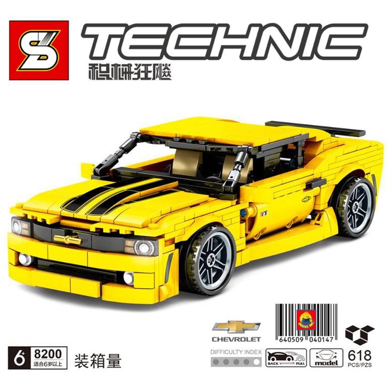 لگو سمبو بلاک تکنیک «ماشین کامارو» Sembo Block SY Technque Camero car Lego 8200