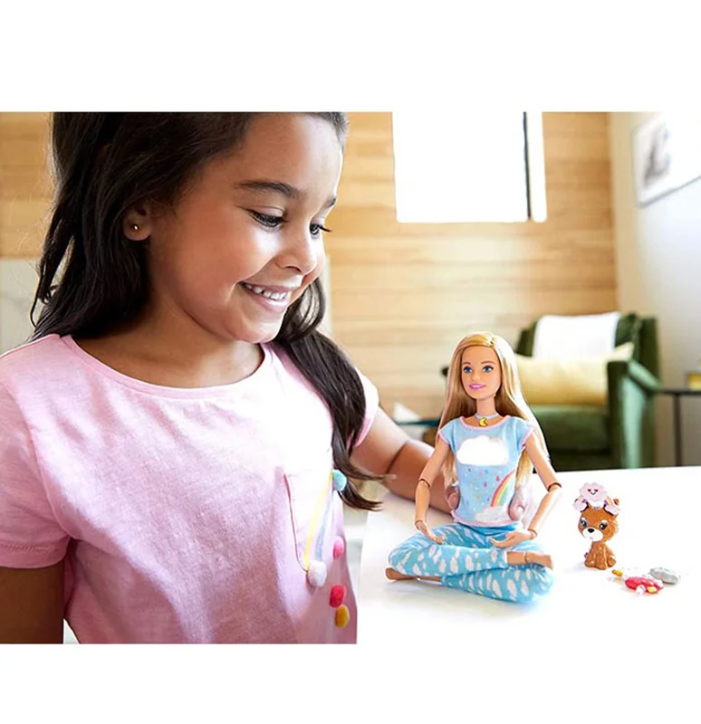 خرید اسباب بازی برند مَتِل «عروسک باربی یوگا، خود مراقبتی و آرامش بخشی» Mattel Toys Barbie Meditations Self-Care Rise & Relax Doll (Light Skin Tone)