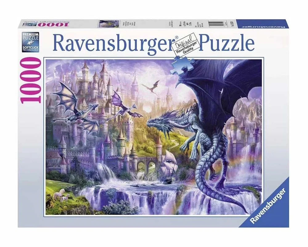 خرید رونزبرگر پازل 1000 تکه «قلعه اژدها» Ravensburger Puzzle Jigsaw Puzzle Dragon Castle 1000 pcs 15252