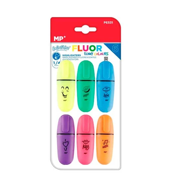 ماژیک هایلایت (علامت زن) ۶ عددی Flour Highlighters PE531