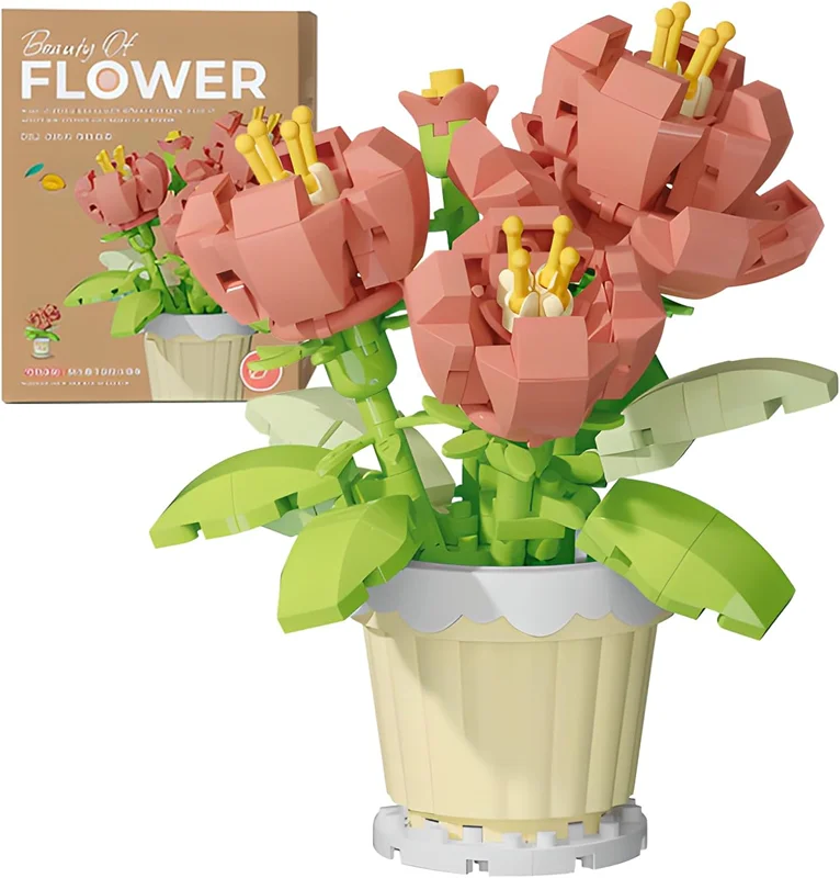 لگو گلدان زیبای گل صدتومانی Peony 7226