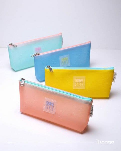 جامدادی سیلیکونی شاینی مثلثی Pencil Case LG-8483