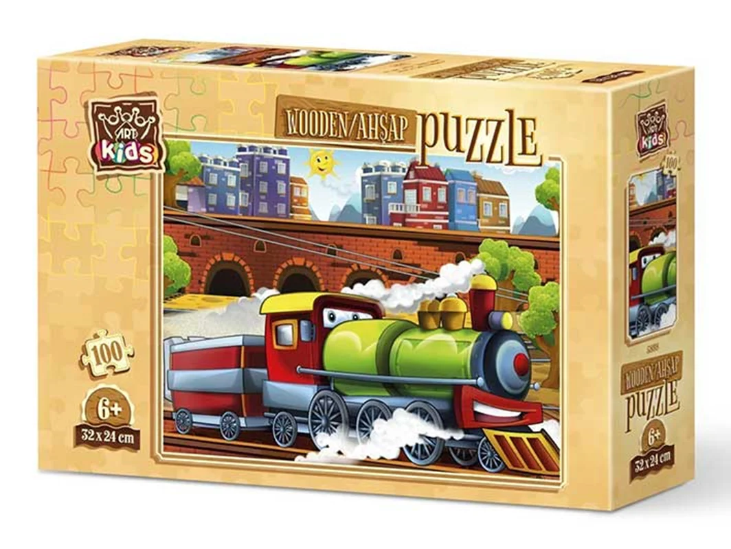آرت پازل کودکان چوبی 100 تکه «قطار»  Art Puzzle Kids Train Wooden Puzzle 100 pcs 5898