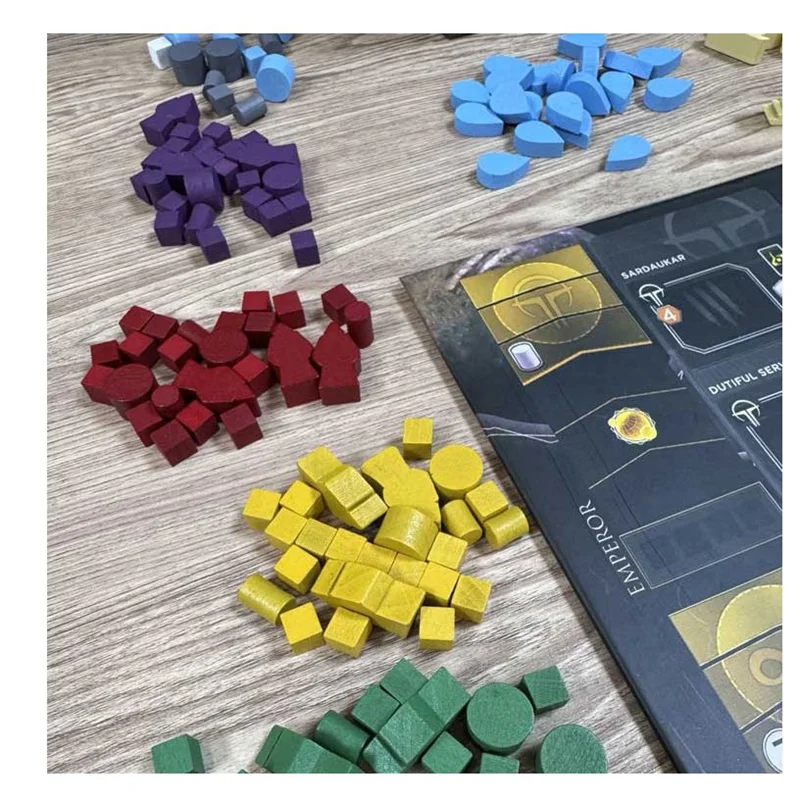 بازی فکری تلماسه دون Dune Imperium Uprising مهرهها و منابع چوبی