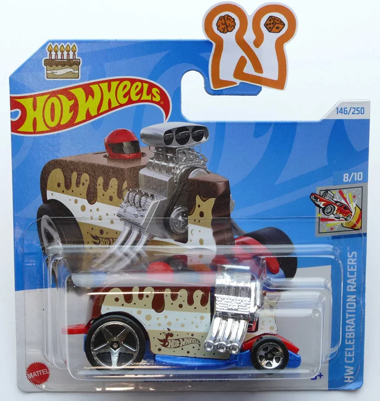 تصویر ماشین فلزی هات ویلز برنر تولد مدل HW Celebration Racers از نمای جلو