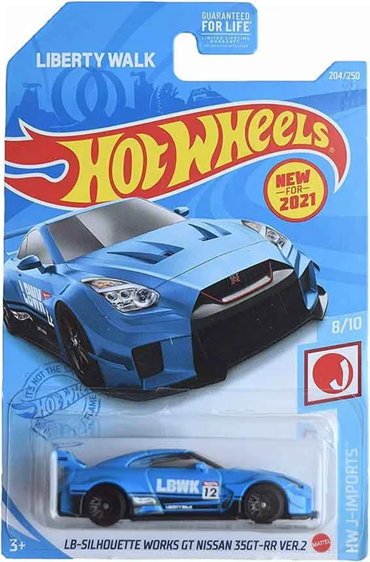 ماکت فلزی ماشین 1/64 Hot Wheels LB-Silhouette Works GT Nissan هات ویلز آبی لیبرتی والک