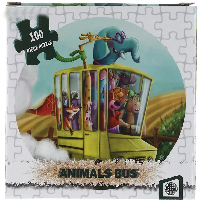 ید پازل هزار تو 100 تکه «اتوبوس حیوانات»  Hezarto Puzzle Animals Bus 100 Pieces 28811