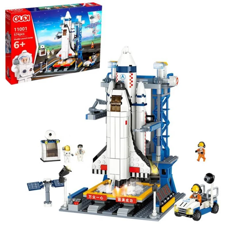خرید لگو ساختنی لگو گودی لگو «پایگاه پرتاب کشتی فضایی موزه هوا فضا چین» لگو شاتل فضایی  Lego Gudi Living City Space Launcher Rocket 11001