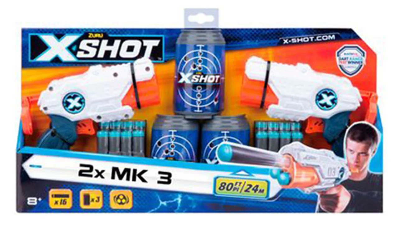 خرید تیر ابری زورو ایکس شات «2x MK 3 بسته دوتایی» Zuru X Shot 2x MK3 36120
