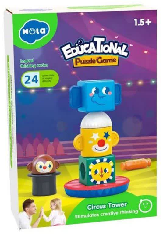 اسباب بازی هولا تویز پازل مگنتی سیرک Puzzle Game Circus Tower E7981