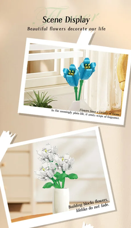 لگو گلدان گل Flower Clusters گل یاس (Jasmine)