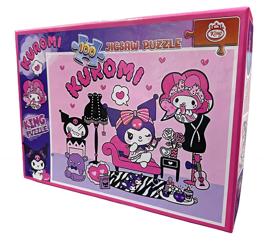 نمای جلو جعبه پازل کودکان کرومی kuromi Education Jigsaw Puzzle King