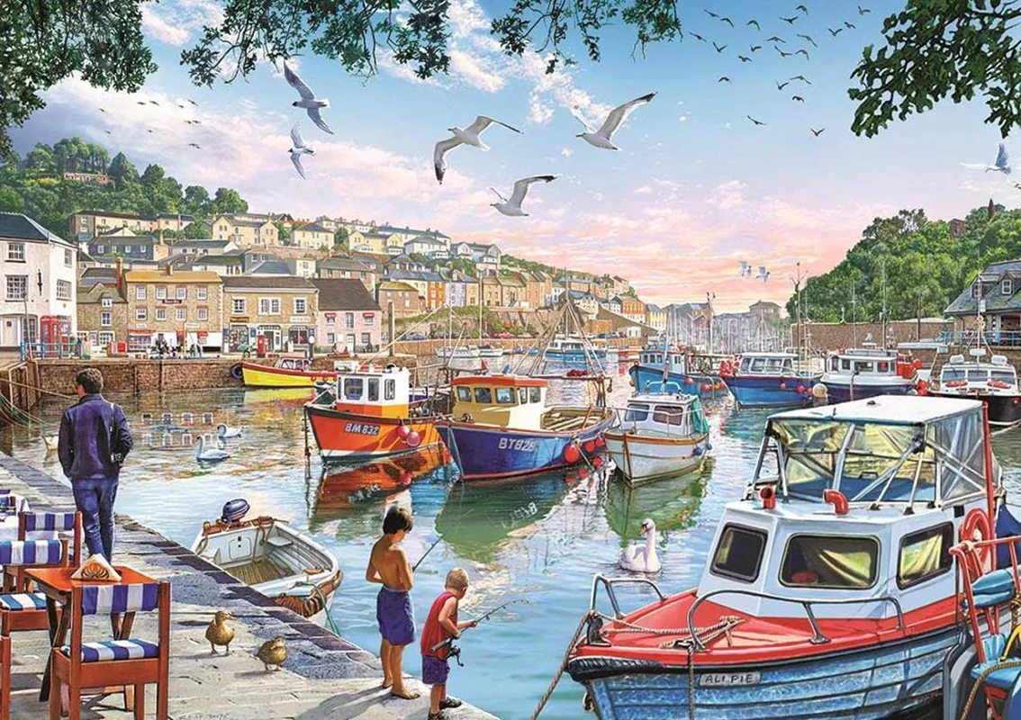 خرید آرت پازل 1000 تکه «ماهیگیران کوچک در بندرگاه» Heidi Art Puzzle The Little Fishmen At The Harbour 1000 pcs 4231