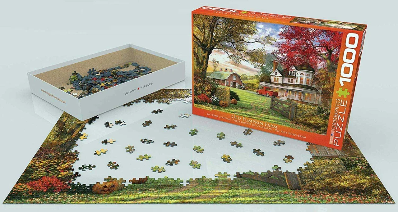 پازل یوروگرافیک 1000 تکه «مزرعه قدیمی کدو تنبل» Eurographics Puzzle Old Pumpkin Farm 1000 pieces 6000-0694